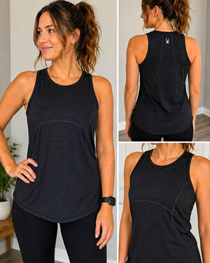 Spyder Active Women’s XL Black Sleeveless Athletic Workout Tank Top Stretch